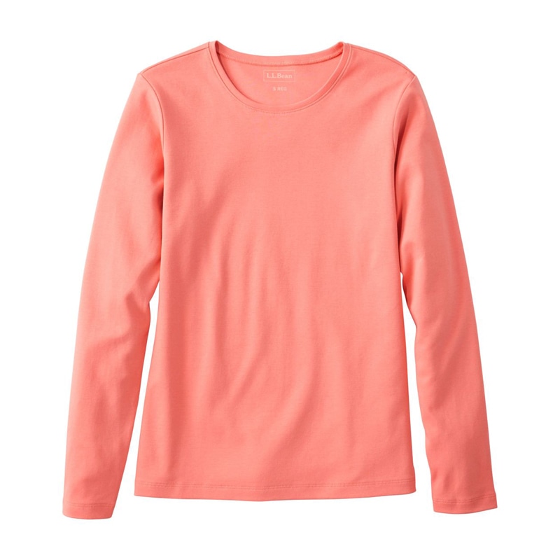 米国フィット・レギュラー エル・エル・ビーン・ティ、長袖 クルーネック