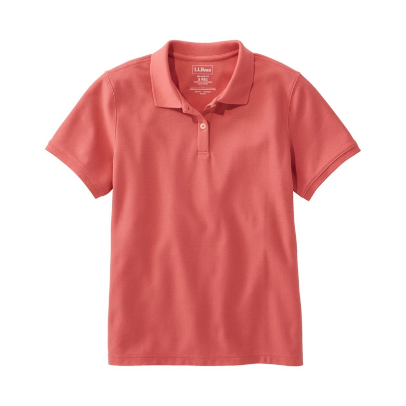 米国フィット・レギュラー プレミアム・ダブル・エル・ポロシャツ、リラックス・フィット 半袖
