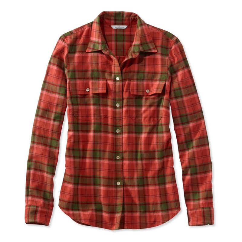 米国フィット・レギュラー シグネチャー・ライトウェイト・フランネル・シャツ、プラッド