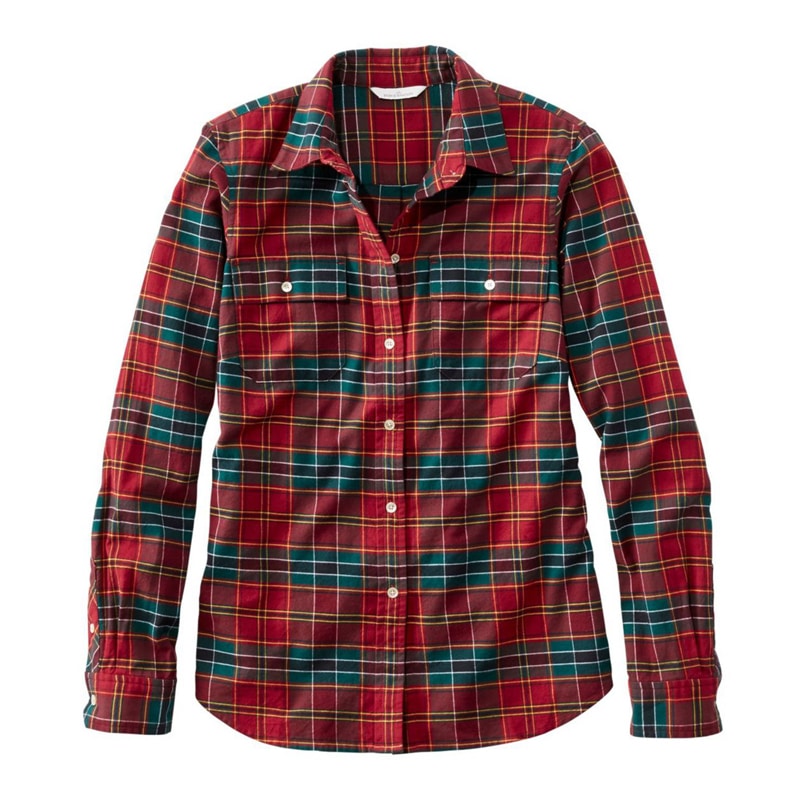 米国フィット・レギュラー シグネチャー・ライトウェイト・フランネル・シャツ、プラッド