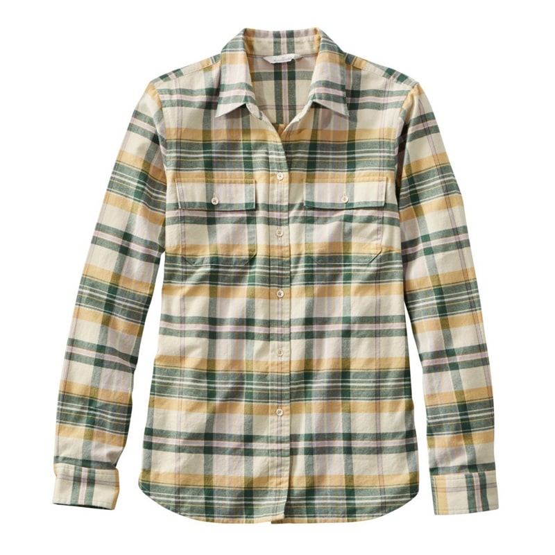 米国フィット・レギュラー シグネチャー・ライトウェイト・フランネル・シャツ、プラッド