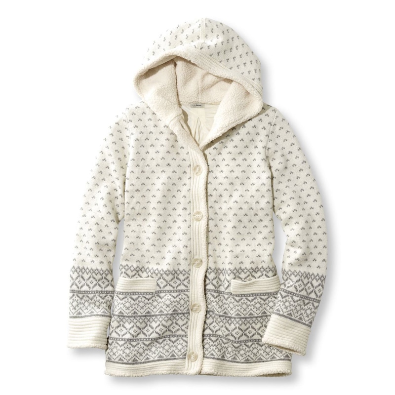 米国フィット・レギュラー ラインド・シェルパ・トリム・フーディ、フェア・アイル