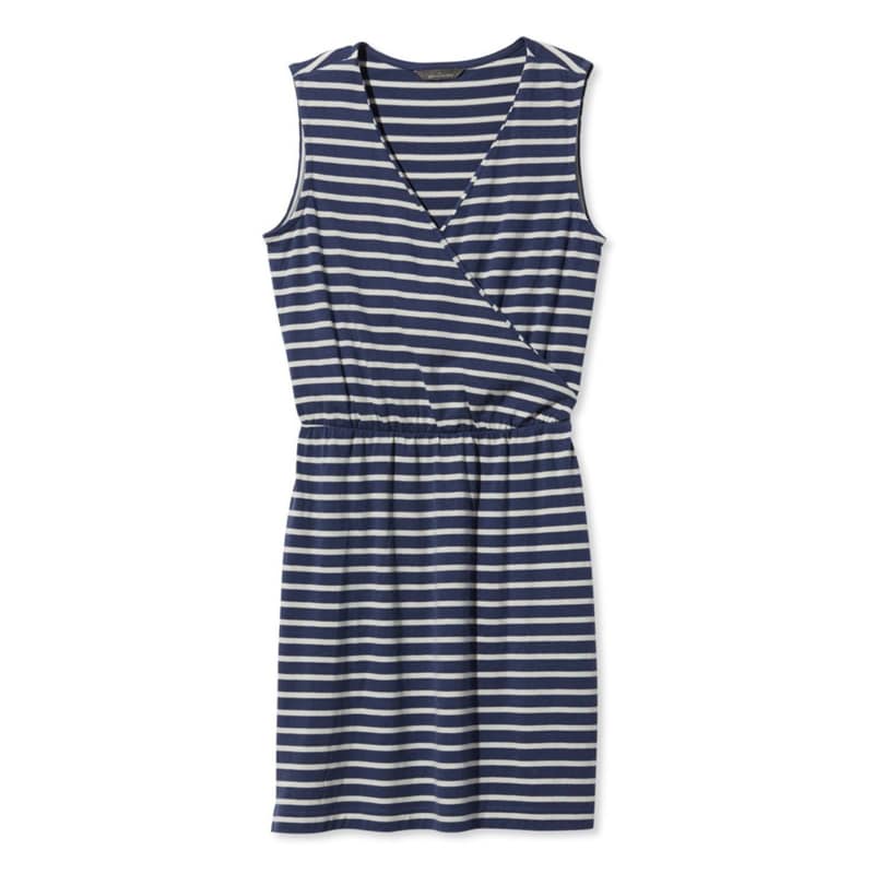 米国フィット・レギュラー シグネチャー・スリーブレス・ニット・ドレス、ストライプ