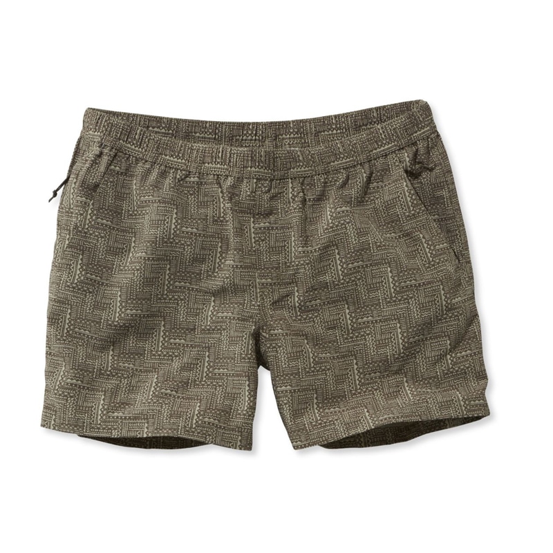 米国フィット・レギュラー ストウアウェイ・ショーツ、アイランド・ジオ・プリント