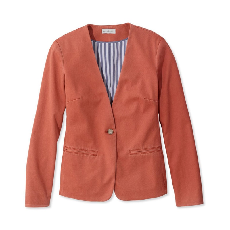 米国フィット・レギュラー シグネチャー・ウオッシュ・ツイル・カラーレス・ブレザー