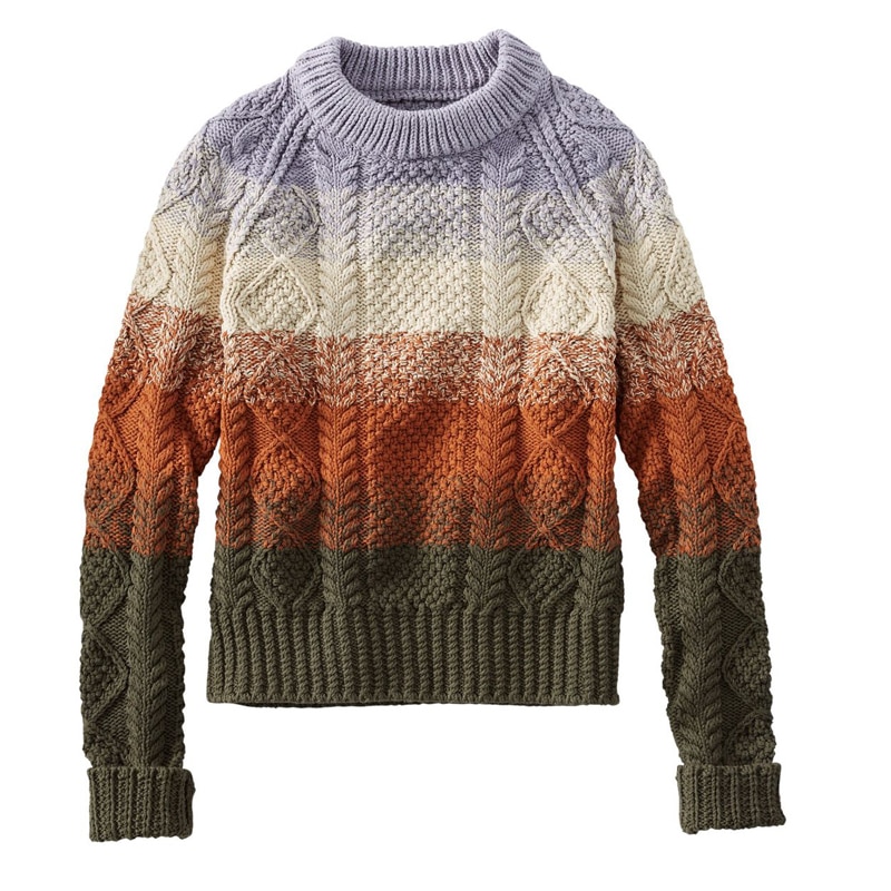 米国フィット・レギュラー シグネチャー・コットン・フィッシャーマン・セーター、ストライプ