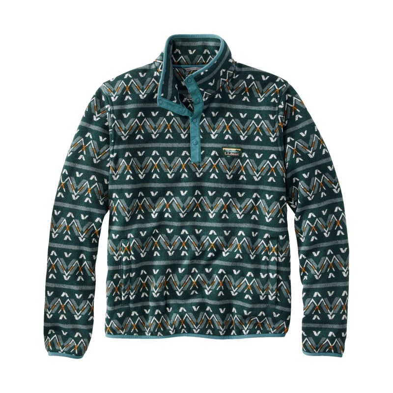 米国フィット・レギュラー エル・エル・ビーン・セーター・フリース・プルオーバー、プリント