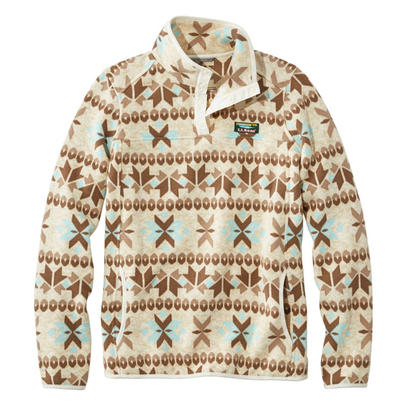 米国フィット・レギュラー エル・エル・ビーン・セーター・フリース・プルオーバー、プリント