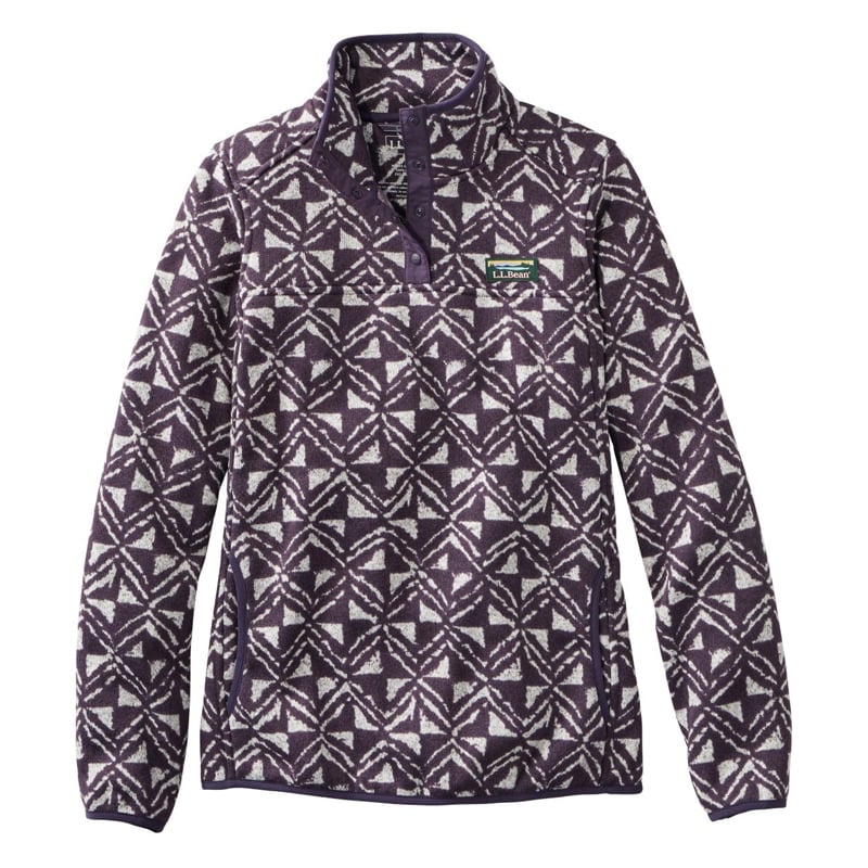 米国フィット・レギュラー エル・エル・ビーン・セーター・フリース・プルオーバー、プリント