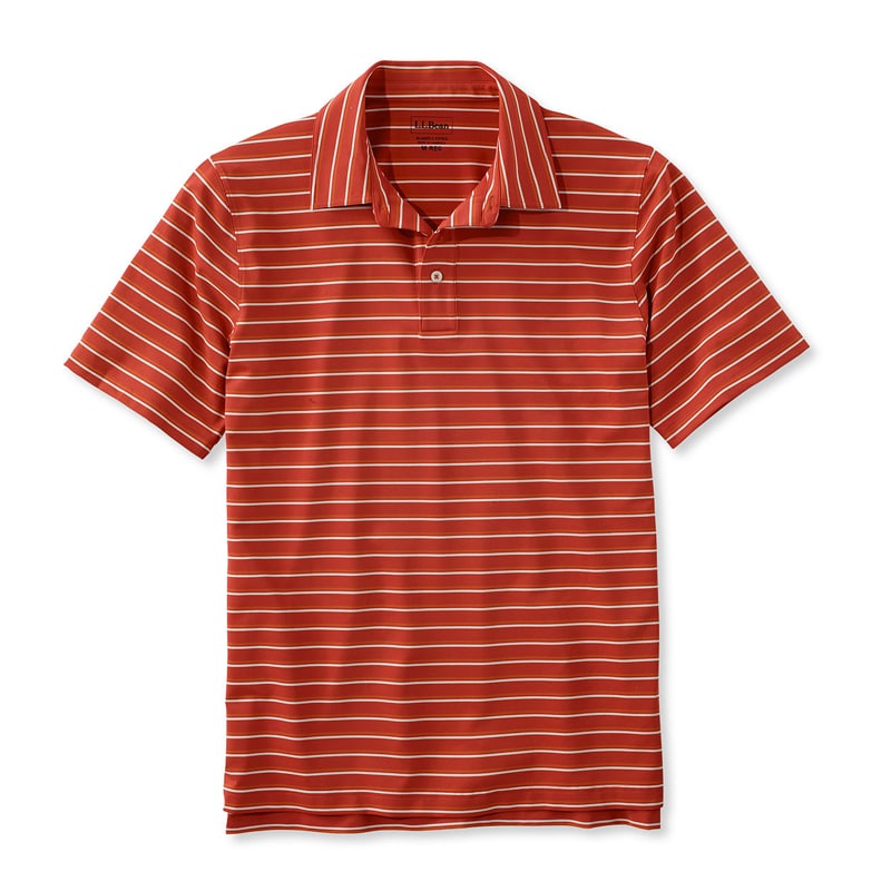 ジャパン・フィット エル・エル・ビーン・ストレッチ・ポロシャツ、半袖 ストライプ