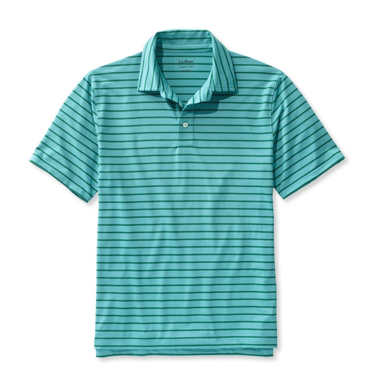 ジャパン・フィット エル・エル・ビーン・ストレッチ・ポロシャツ、半袖 ストライプ