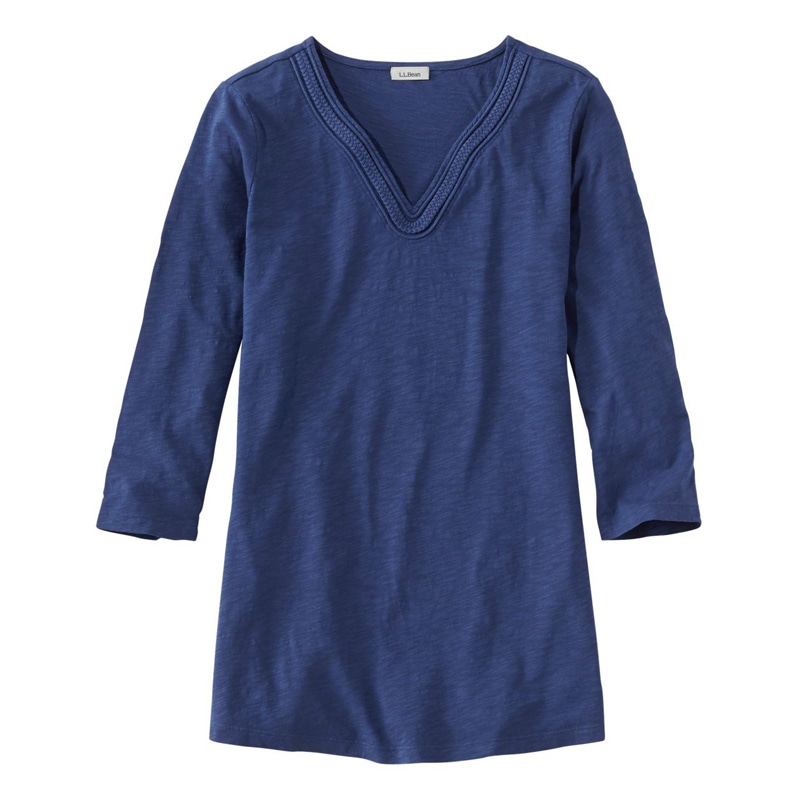 米国フィット・レギュラー ブレイド・スプリットネック・チュニック