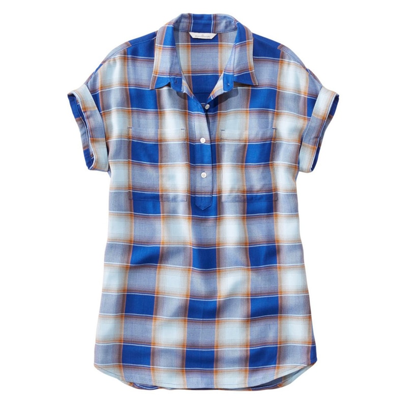 米国フィット・レギュラー シグネチャー・ドレーピー・ポップオーバー、半袖