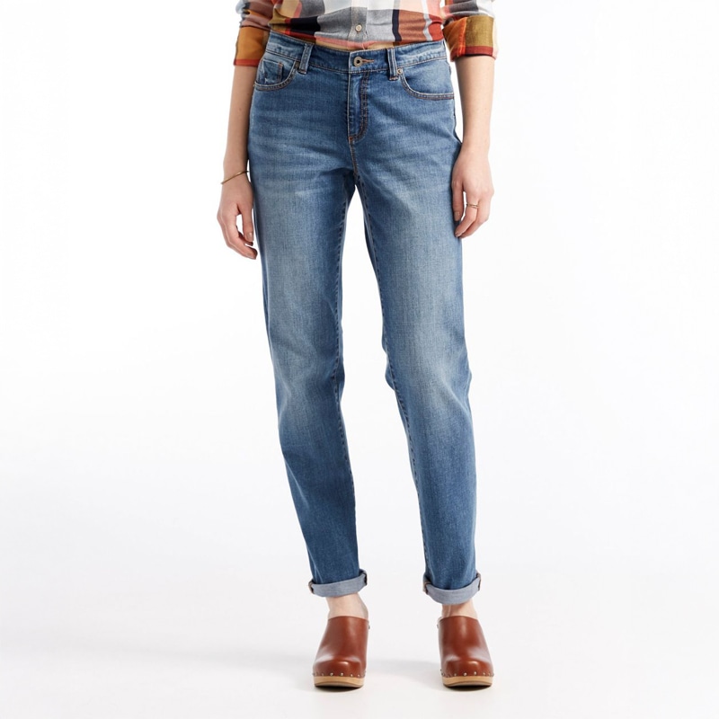 米国フィット・レギュラー シグネチャー・ボーイフレンド・ジーンズ、ローライズ ストレートレッグ