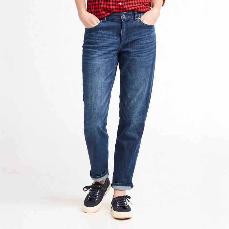 米国フィット・レギュラー シグネチャー・ボーイフレンド・ジーンズ、ローライズ ストレートレッグ