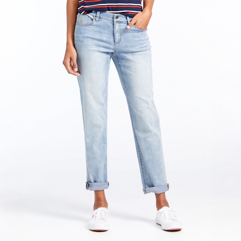 米国フィット・レギュラー シグネチャー・ボーイフレンド・ジーンズ、ローライズ ストレートレッグ