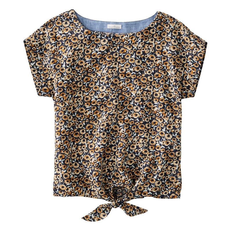 米国フィット・レギュラー シグネチャー・ショート・スリーブ・リネン・トップ