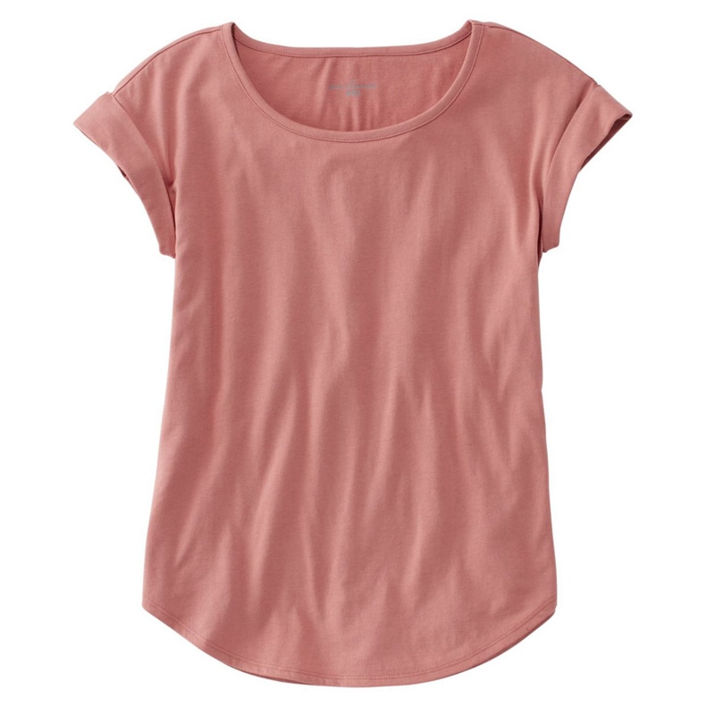 米国フィット・レギュラー シグネチャー・コットン/モダール・スクープネック・ティ、半袖