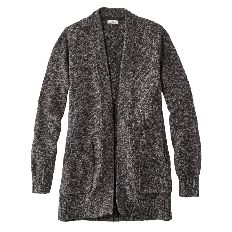 米国フィット・プチ コットン・ラグ・セーター、オープン・カーディガン