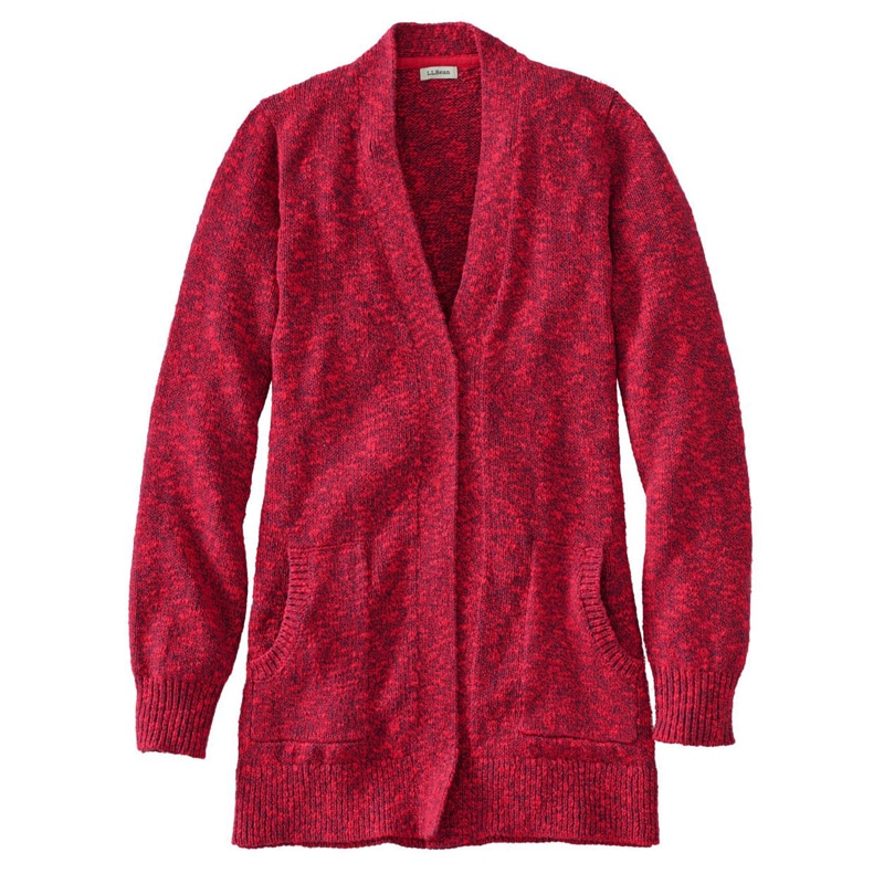 米国フィット・プチ コットン・ラグ・セーター、オープン・カーディガン