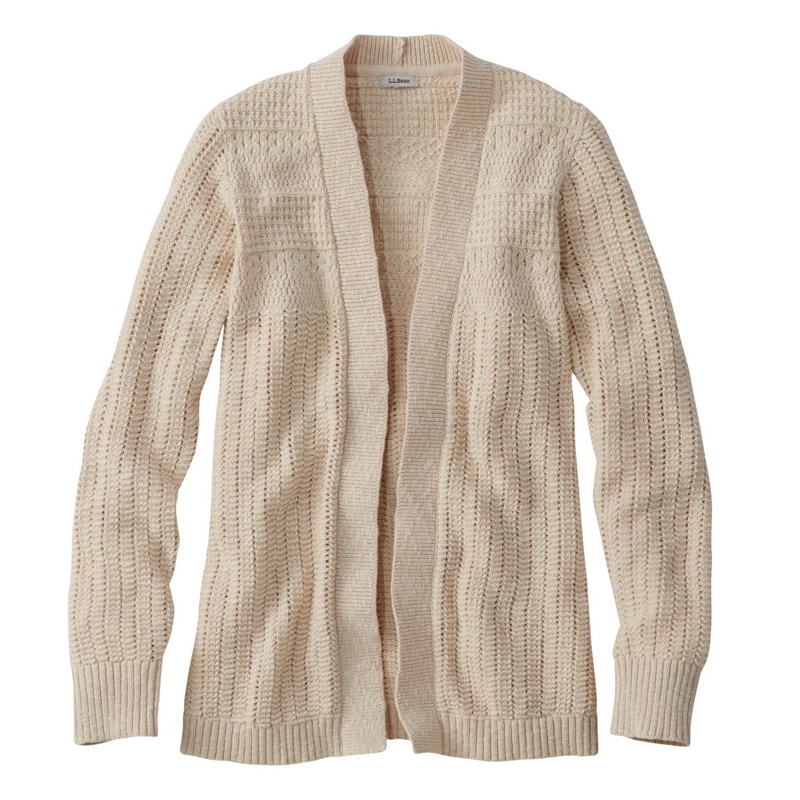 米国フィット・レギュラー ポインテル・ミックス・ステッチ・オープン・カーディガン