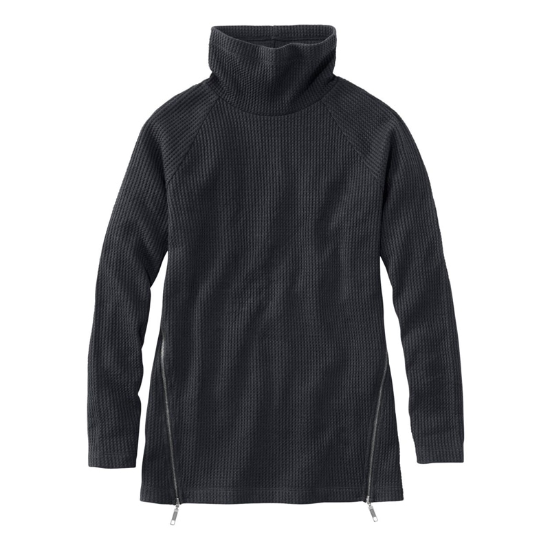 米国フィット・レギュラー シグネチャー・モックネック・ワッフル・チュニック