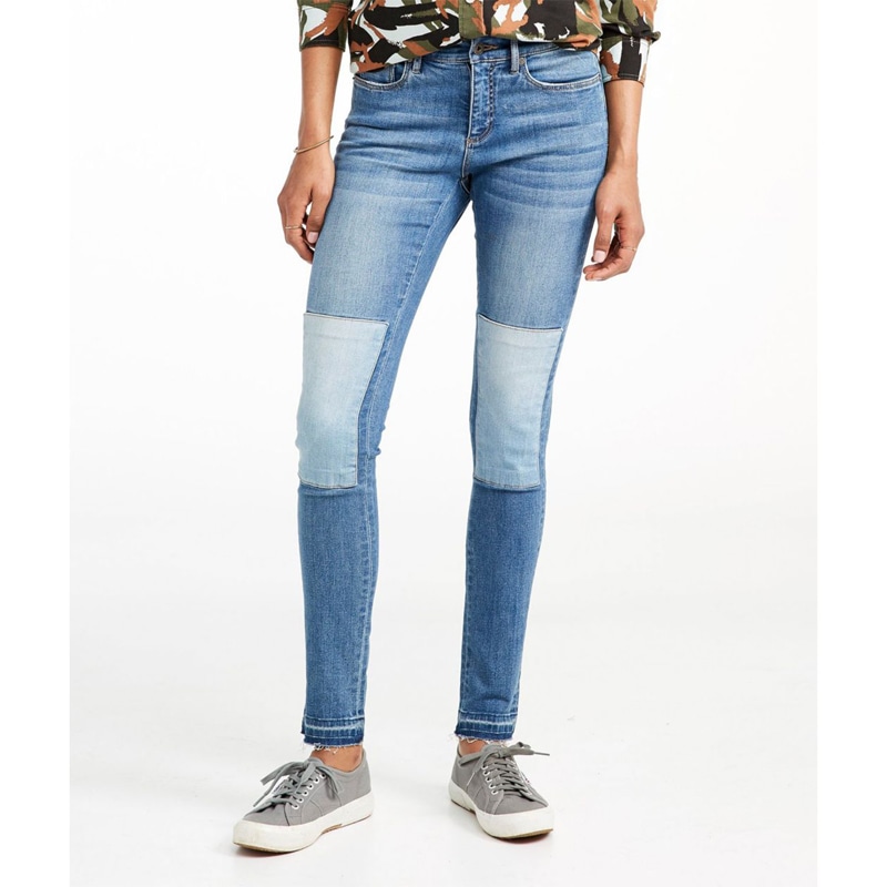 米国フィット・レギュラー シグネチャー・プレミアム・スキニー・アンクル・ジーンズ、ミッドライズ