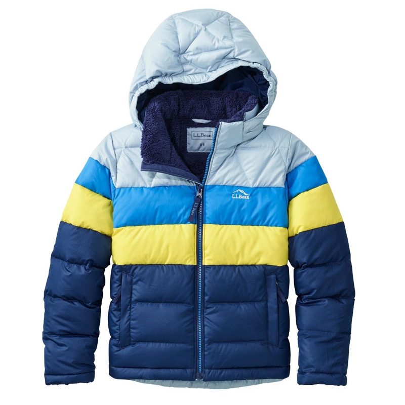 ビックキッズ・エル・エル・ビーン・ダウン・ジャケット、カラーブロック