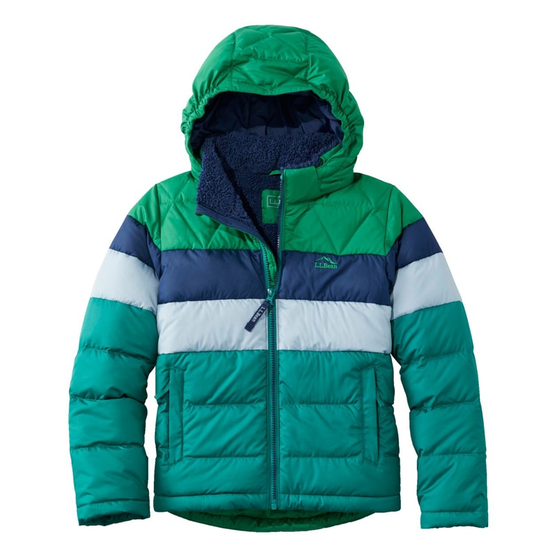 ビックキッズ・エル・エル・ビーン・ダウン・ジャケット、カラーブロック