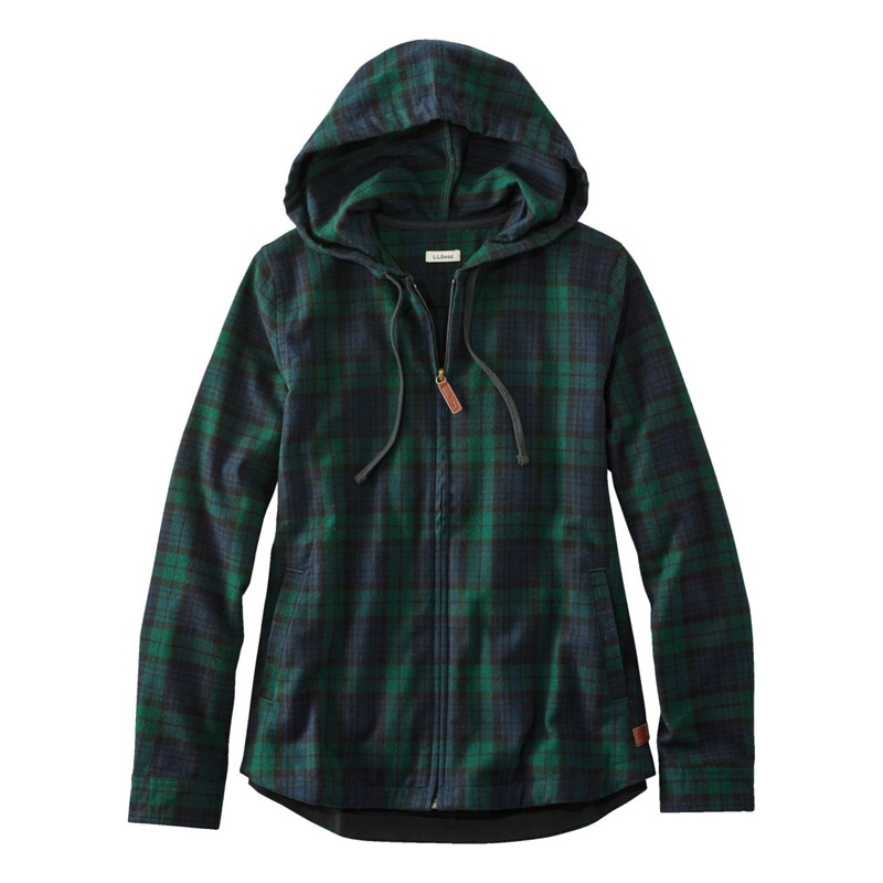 米国フィット・プチ スコッチ・プラッド・フランネル・シャツ、ジップ・フーディ