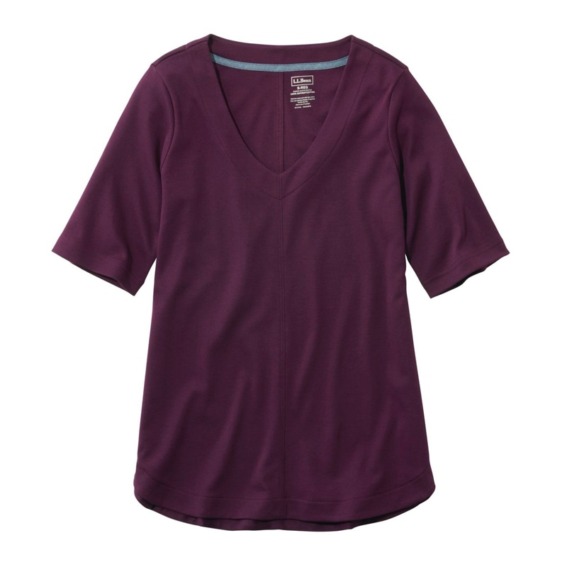米国フィット・プチ ピマ・コットン・ティ、Vネック・チュニック