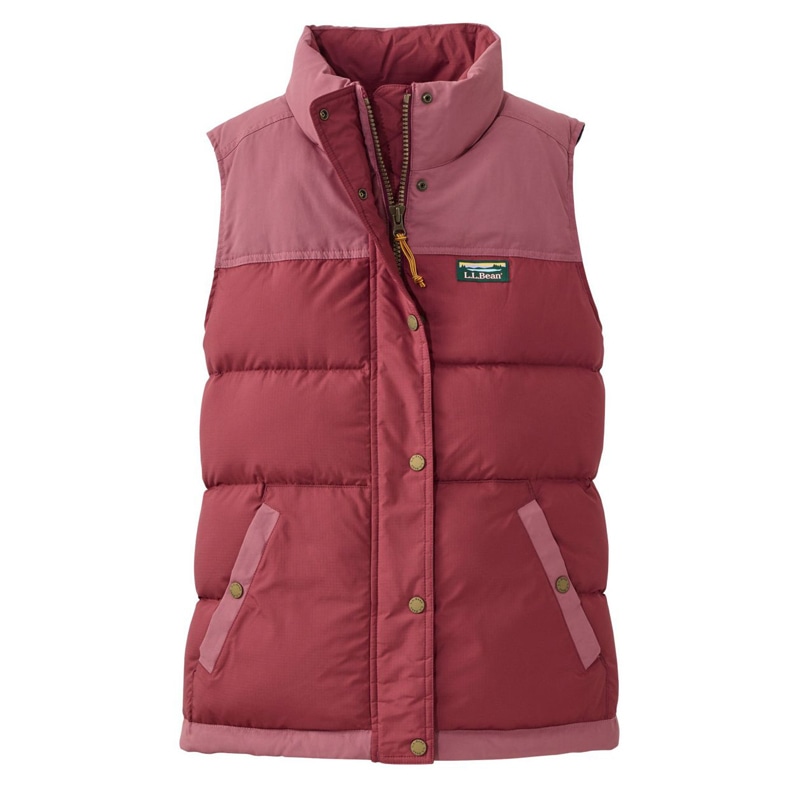 米国フィット・プチ マウンテン・クラシック・ダウン・ベスト、カラー・ブロック