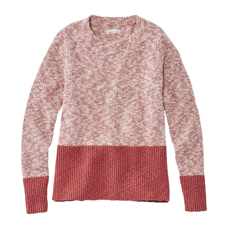 米国フィット・レギュラー シグネチャー・コットン・リネン・ラグ・クルーネック・セーター