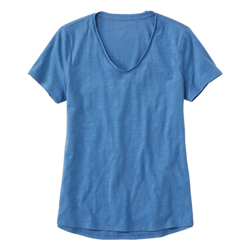 米国フィット・レギュラー オーガニック・コットン・ティ、Vネック 半袖
