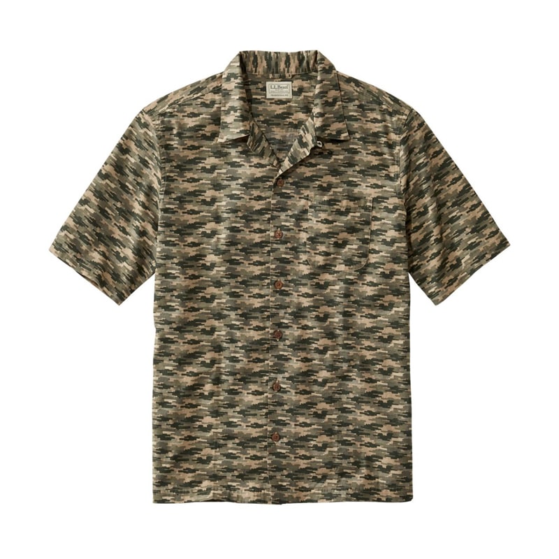 ジャパン・フィット トロピック・シャツ、半袖 プリント