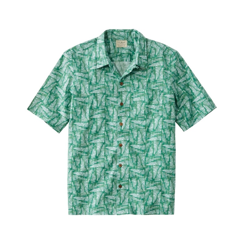 ジャパン・フィット トロピック・シャツ、半袖 プリント