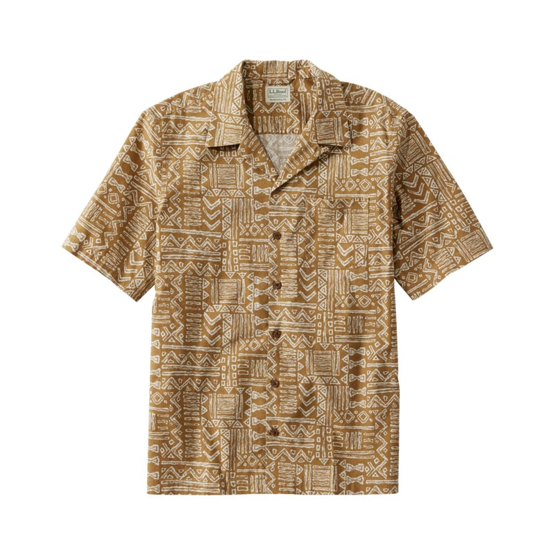 ジャパン・フィット トロピック・シャツ、半袖 プリント