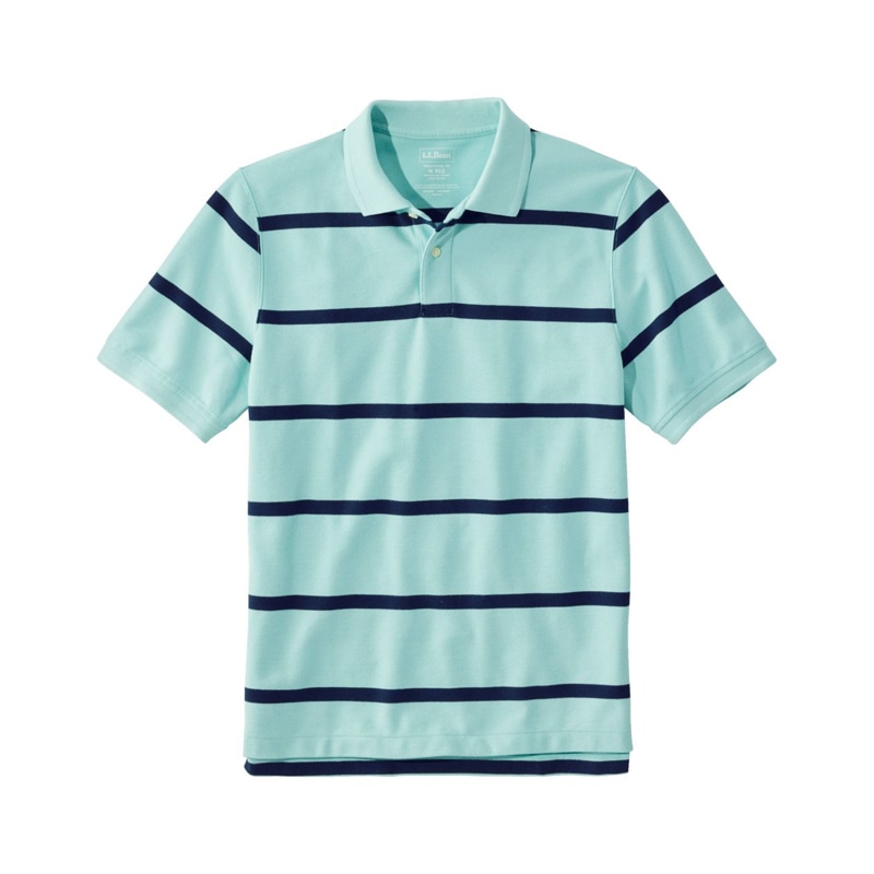 ジャパン・フィット プレミアム・ダブル・エル・ポロシャツ、半袖　ストライプ