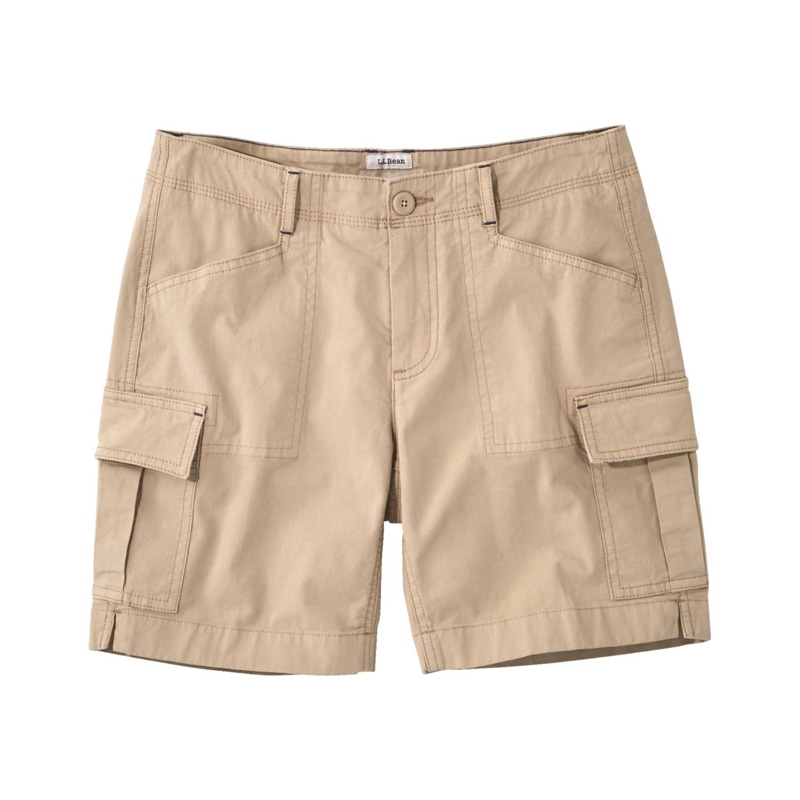 米国フィット・レギュラー ストレッチ・キャンバス・カーゴ・ショーツ、ミッドライズ