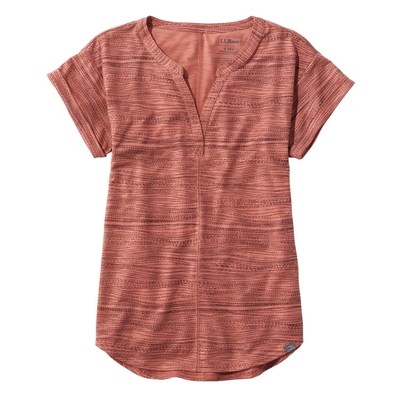 米国フィット・プチ ストリームサイド・ティ、半袖 プリント