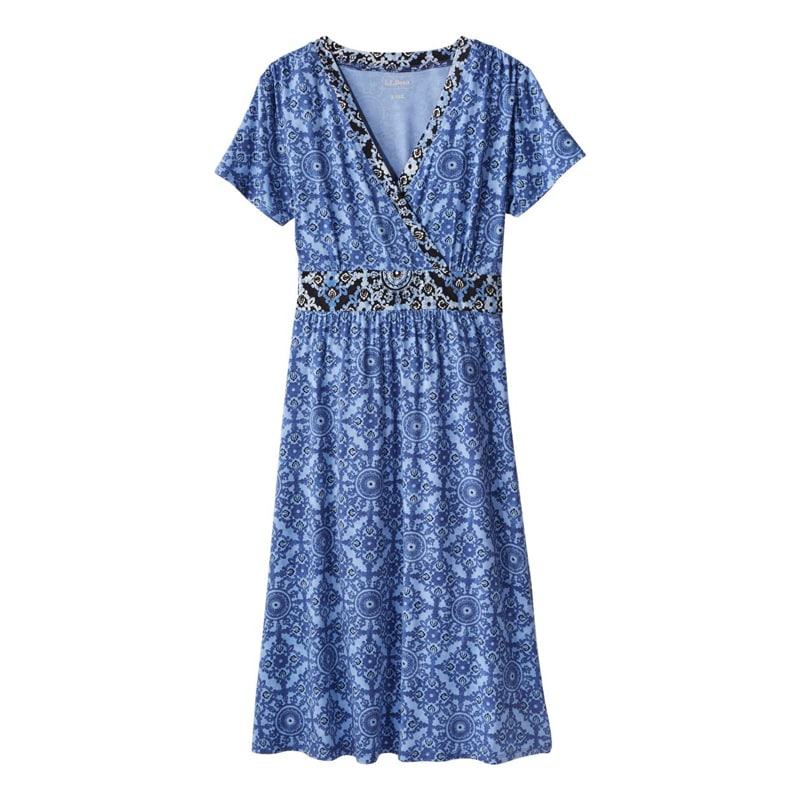 ジャパン・フィット サマー・ニット・ドレス、半袖 プリント