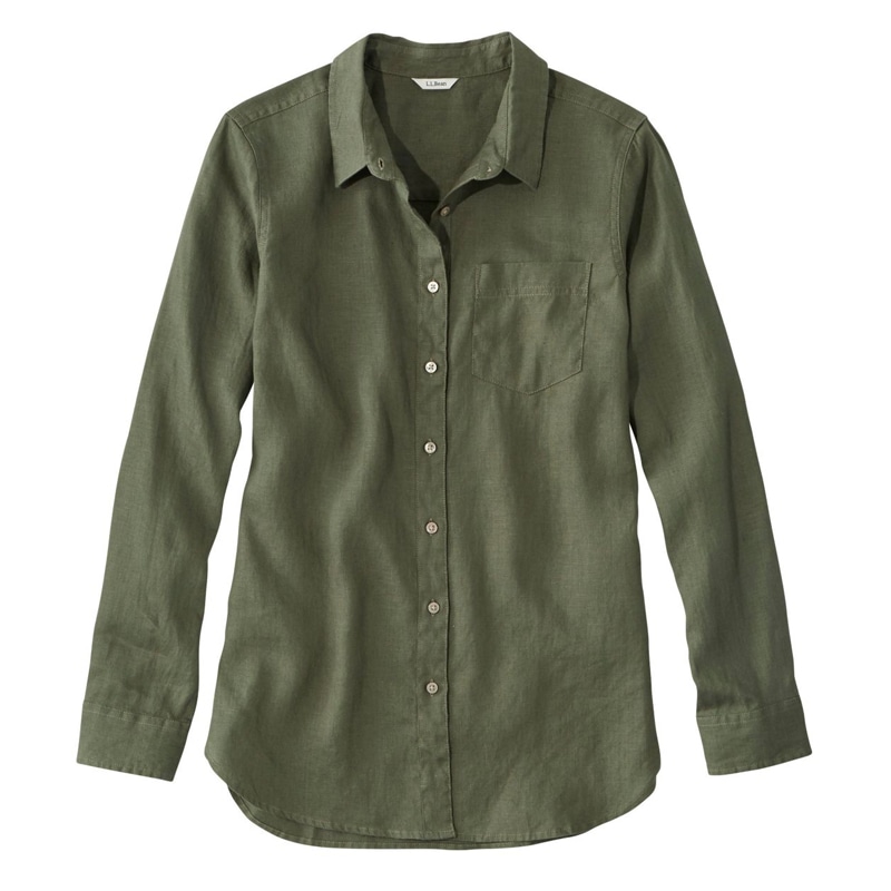 ジャパン・フィット プレミアム・ウォッシャブル・リネン・シャツ、チュニック