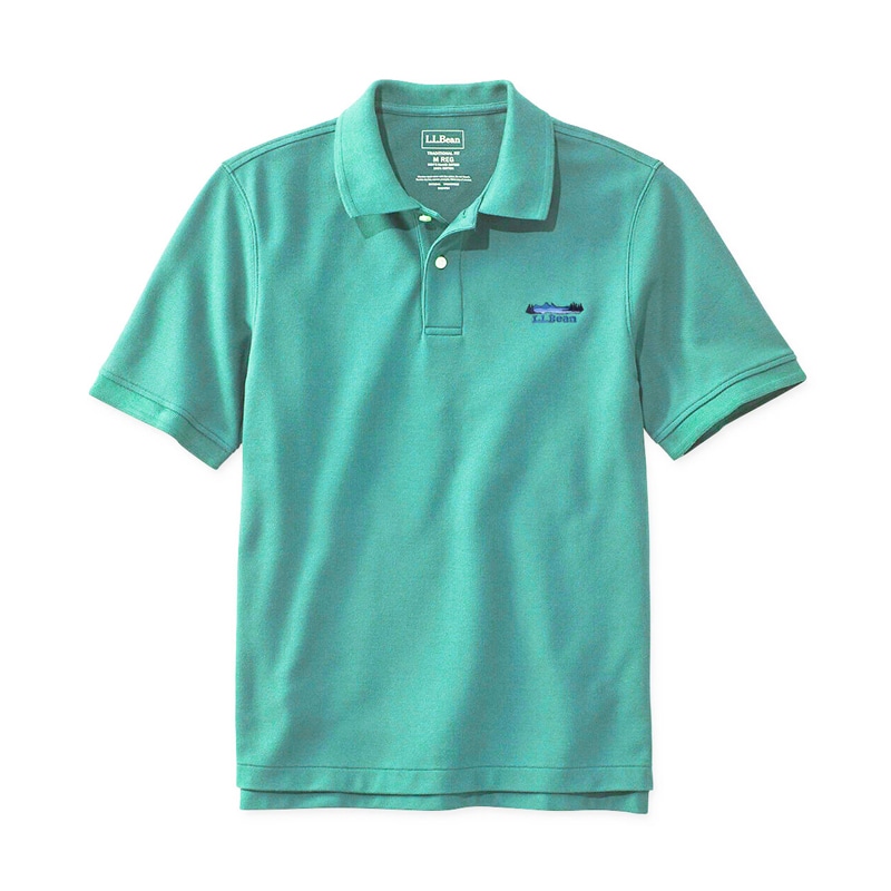 ジャパン・フィット プレミアム・ダブル・エル・ポロシャツ、半袖 カタディン・ロゴの刺繍入り