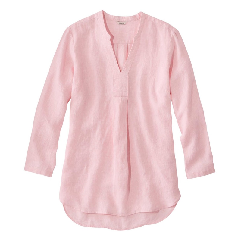 ジャパン・フィット プレミアム・ウォッシャブル・リネン・シャツ、ロング・チュニック