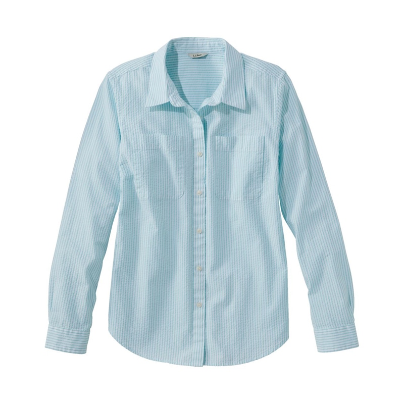 ジャパン・フィット バケーションランド・シアサッカー・シャツ、長袖