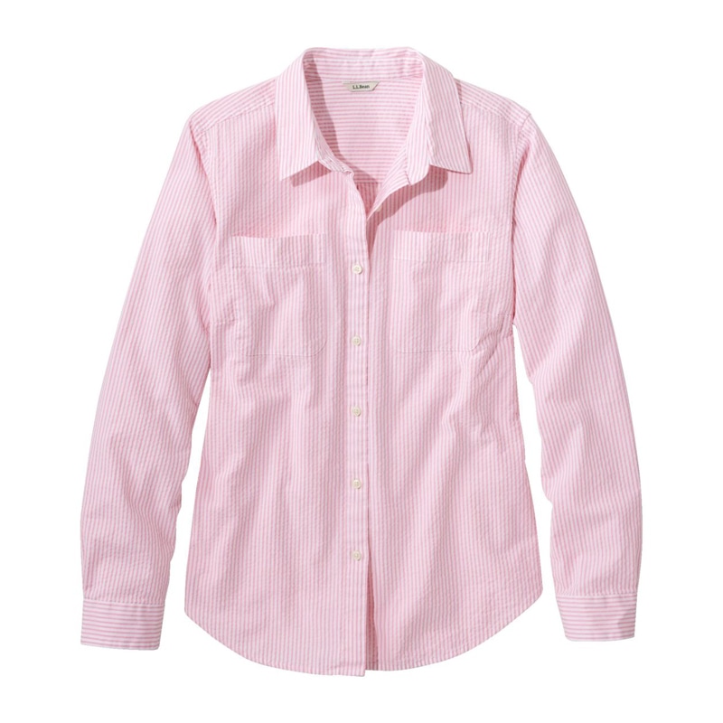 ジャパン・フィット バケーションランド・シアサッカー・シャツ、長袖