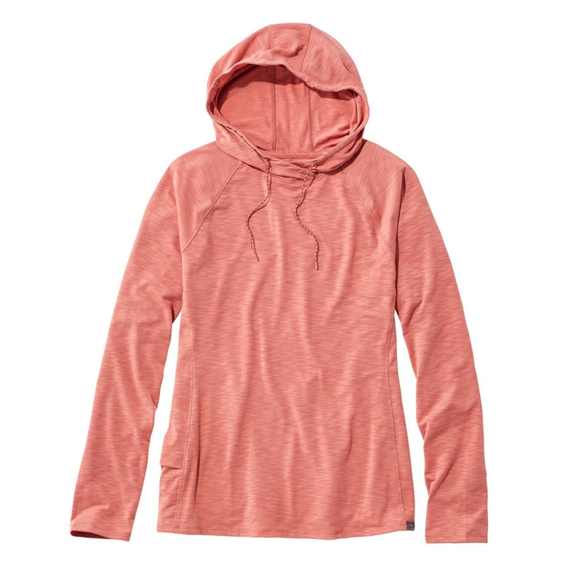 米国フィット・レギュラー トレイル・ティ、フード付き 長袖