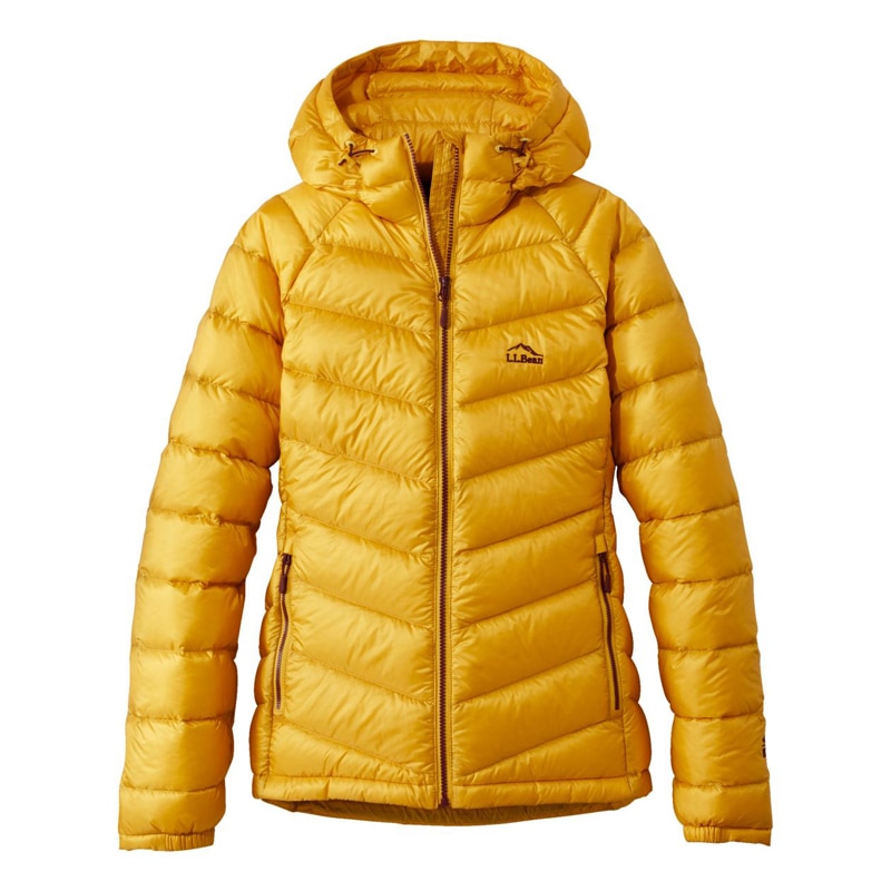 米国フィット・プチ ウルトラライト 850 ダウン・ジャケット、フード付き