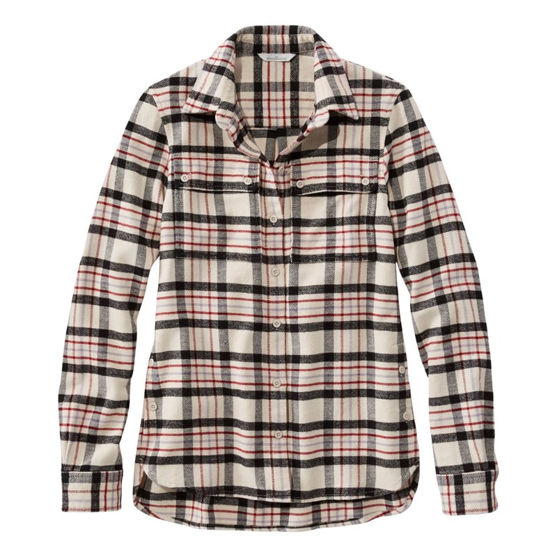 米国フィット・レギュラー シグネチャー・オーガニック・フランネル・シャツ、ボタンフロント