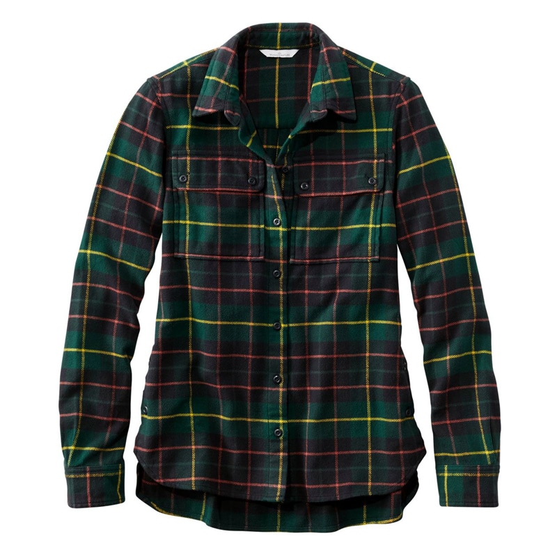 米国フィット・レギュラー シグネチャー・オーガニック・フランネル・シャツ、ボタンフロント